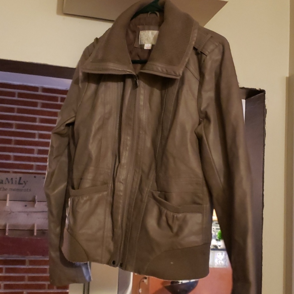 Exhilaration jacket faux leather